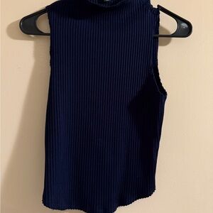 Wild Fable Blue Ribbed Sleeveless Tank Top